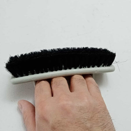 Spazzola per scarpe setola nera universale con impugnatura in pvc