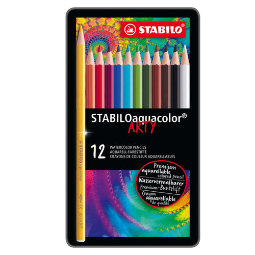 Astuccio Metallo 12 Pastelli Stabilo Aquacolor 1612