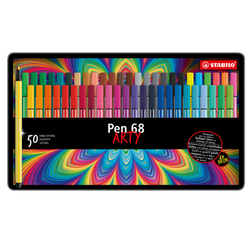Scatola Metallo 50 Pennarelli Pen 6850 Stabilo