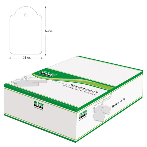 Scatola 500 Etichette Con Filo A392 (36X53Mm