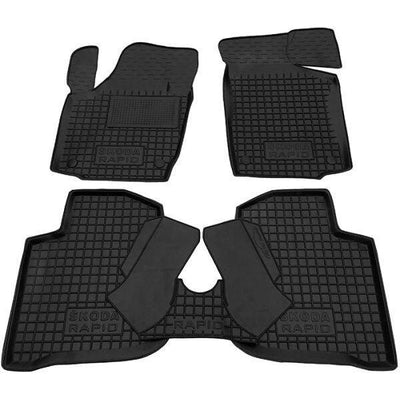 Set tappetini di gomma su misura per Skoda Rapid (2013-2020)
