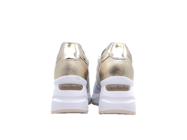 NERO GIARDINI Sneaker donna con zeppa E512962 Skipper bianco