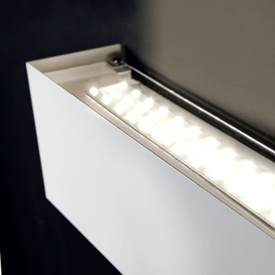 Applique moderno Illuminando LEI LEIP3K LED lampada parete metallo biemissione rettangolare interni 20W 1900LM 3000°K 24CM