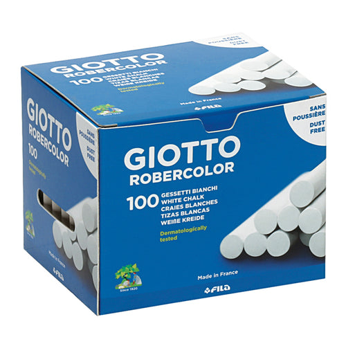 Scatola 100 Gessetti Tondi Bianco Giotto