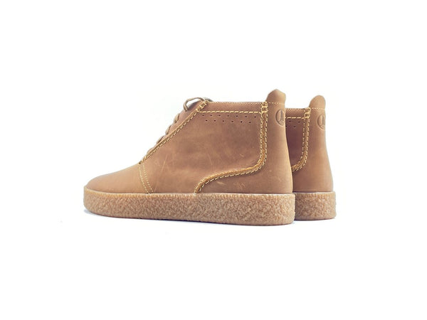 CLARKS STREETHILL MID Sneaker alta dark tan oliled leather