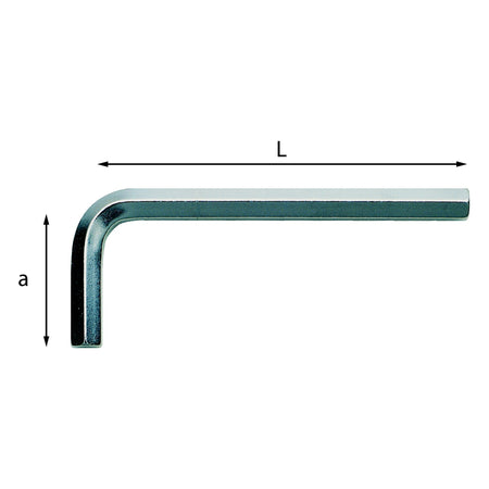 Usag art. 280 chiave maschio esagonale zincata piegata da 4,00mm