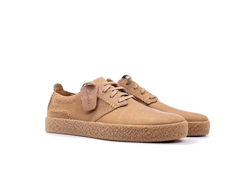 CLARKS STREETHILL LACE sneaker uomo dark tan leather