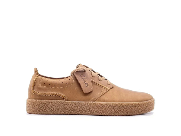 CLARKS STREETHILL LACE sneaker uomo dark tan leather