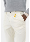 Manuel Ritz pantalone uomo con pinces slim tinto capo in cotone stretch
