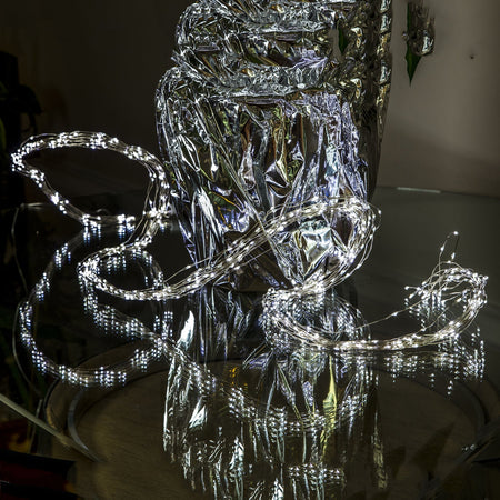 Ciuffo luminoso catena microled e Flash decorazione natalizie per esterno ed interno