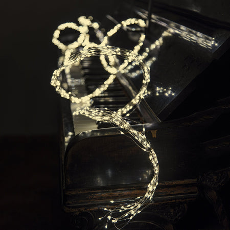 Ciuffo luminoso catena microled e Flash decorazione natalizie per esterno ed interno