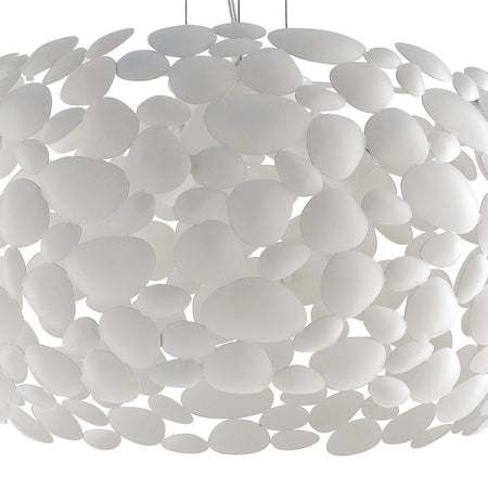 Lampada a sospensione 60W 3XE27 diametro 48cm bianca GRAPE