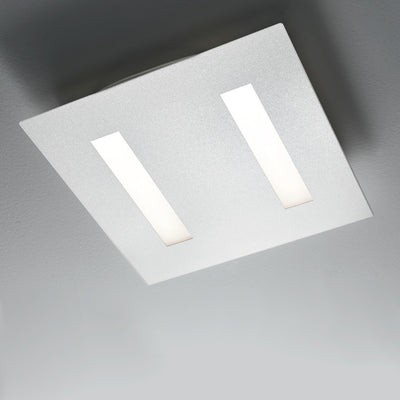 Plafoniera moderna Illuminando THOR PL G LED lampada soffitto metallo bianco quadrata interni 52W 4780LM 3000°K 63x63