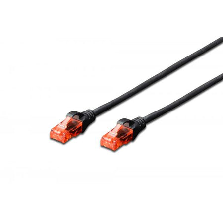 Cavo di rete Patch dritto - Non schermato - CAT. 6E - Lunghezza 25 centimetri - Nero