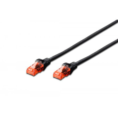 Cavo di rete Patch dritto - Non schermato - CAT. 6E - Lunghezza 25 centimetri - Nero