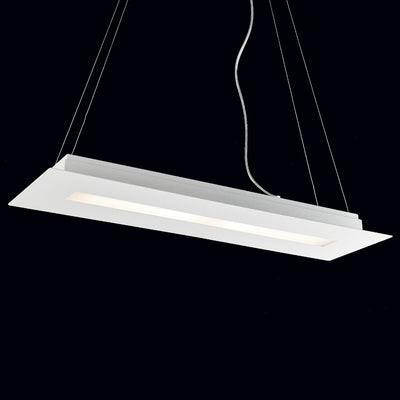 Lampadario moderno Illuminando THOR SP RE G LED sospensione metallo bianco rettangolare interni 32W 3000°K 2880LM