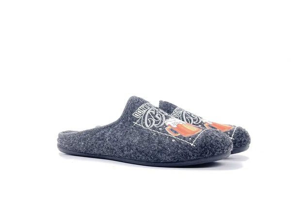 TANAHLOT Ciabatte Chiuse Uomo Antracite Fantasia Birra