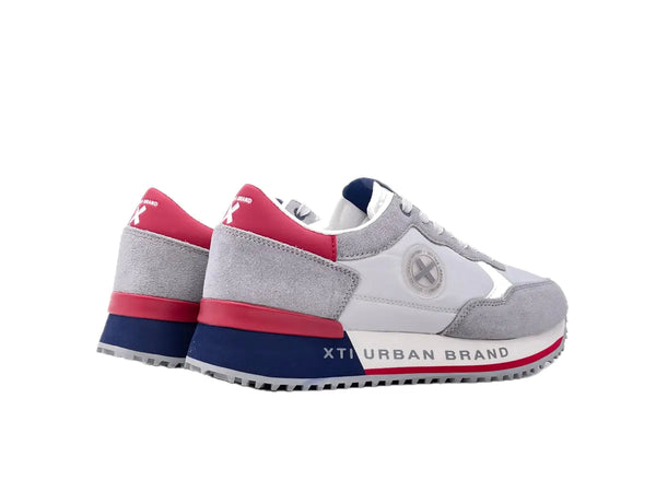 XTI Sneaker uomo in tessuto e pelle Grigio
