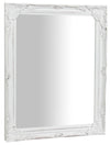 Biscottini Specchiera da appendere verticale/orizzontale L36,5xPR4xH47 cm finitura bianco anticato con rifiniture in nero