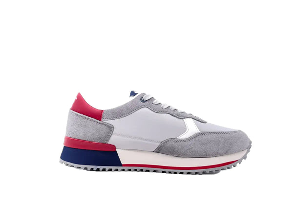 XTI Sneaker uomo in tessuto e pelle Grigio
