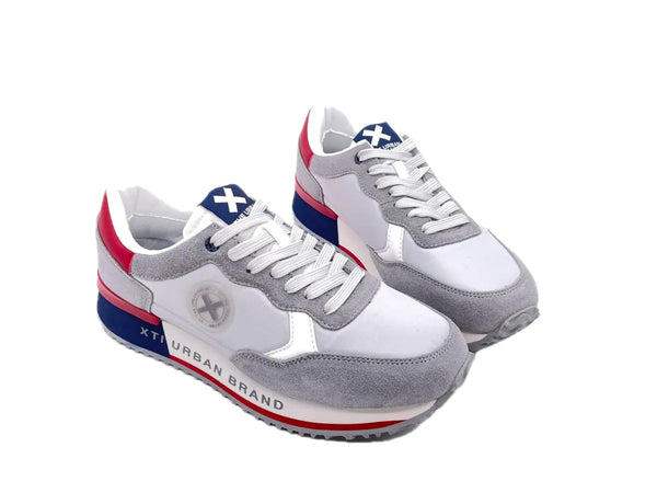 XTI Sneaker uomo in tessuto e pelle Grigio