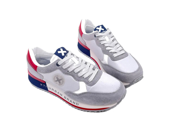 XTI Sneaker uomo in tessuto e pelle Grigio