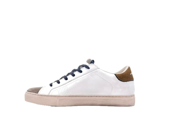 CRIME LONDON ESSENTIAL Sneaker uomo bianche e taupe
