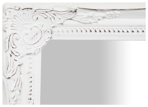 Biscottini Specchiera da appendere verticale/orizzontale L36,5xPR4xH47 cm finitura bianco anticato con rifiniture in nero