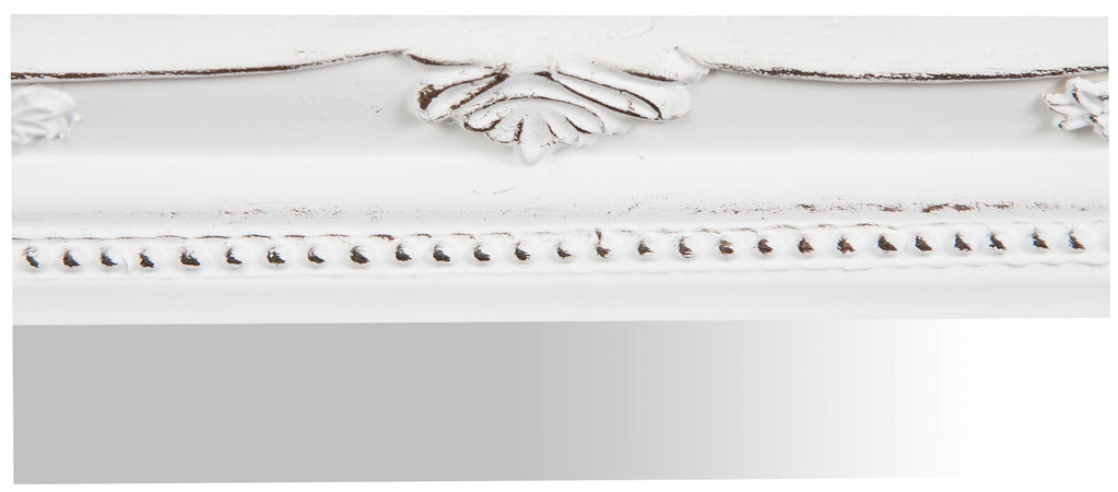 Biscottini Specchiera da appendere verticale/orizzontale L36,5xPR4xH47 cm finitura bianco anticato con rifiniture in nero