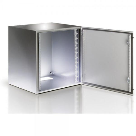 Armadio Rack 19'' a muro 13U grigio IP65 porta cieca prof. 400 mm