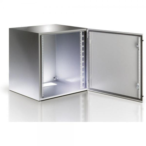 Armadio Rack 19'' a muro 13U grigio IP65 porta cieca prof. 400 mm