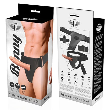 Dildo Strap-on Vibrante HARNESS ATTRACTION BENNY 15cm