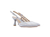 ELLEN Slingback donna in pelle Iron argento