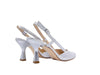 ELLEN Slingback donna in pelle Iron argento