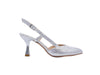 ELLEN Slingback donna in pelle Iron argento