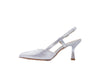 ELLEN Slingback donna in pelle Iron argento