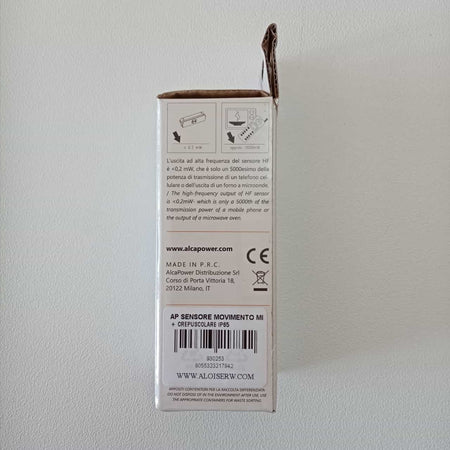 Alca Power sensore di movimento microonde e crepuscolare IP65