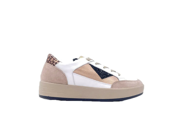 IGI &amp; CO Sneaker donna in pelle bianco e beige