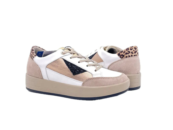 IGI &amp; CO Sneaker donna in pelle bianco e beige