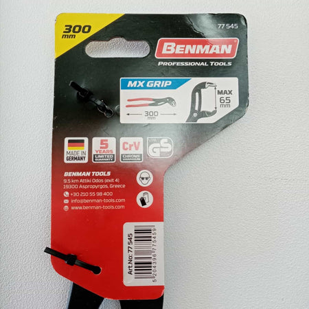 BenMan 300mm mx grip pinza giratubi multiuso con bottone per scorrimento rapido