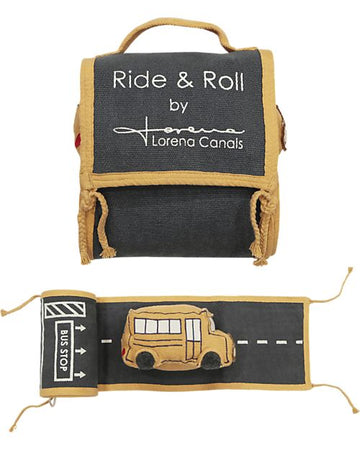 Set Ride & Roll School Bus - Bus + Pista - Eco City - Miele/Grigio/Ros Lorena Canals