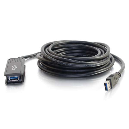 C2G 89943 cavo USB USB 3.2 Gen 1 [3.1 Gen 1] 5 m USB A Nero (C2G 5m USB 3.0 USB-A Male to USB-A Fem)