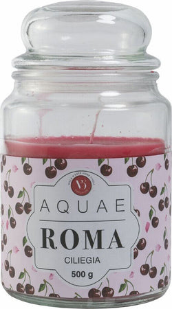 Candela in cera giara in vetro Ciliegia 500gr Aquae Roma