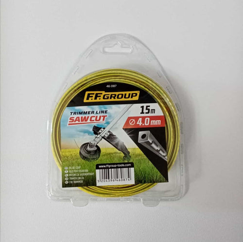 Saw Cut filo decespugliatore quadro seghettato in nylon da 3,0mm rotolo da 15mt