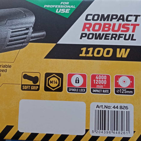 FF-Group AG125/1100E Pro smerigliatrice angolare velocità variabile da 1100W - uso professionale