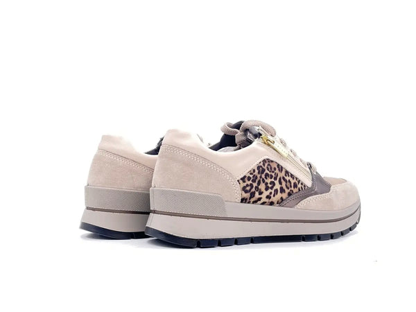 IGI &amp; CO Sneaker donna Scamosciato Animalier Visone