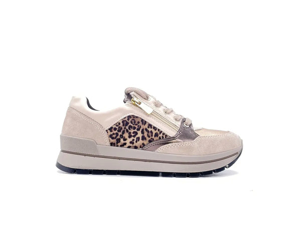 IGI &amp; CO Sneaker donna Scamosciato Animalier Visone