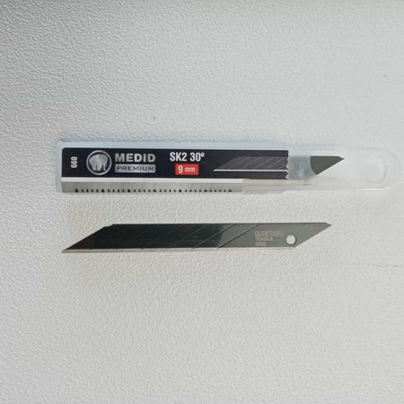 Medid lame di ricambio nere SK2 30° da 9mm per cutter - blister da 10 unità