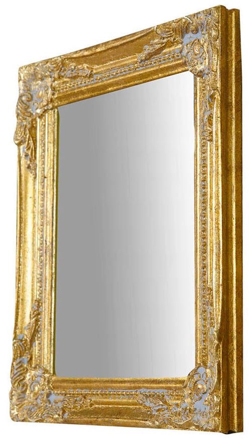 Biscottini Specchiera da appendere verticale/orizzontale L27xPR4xH32 cm finitura foglia oro anticato.