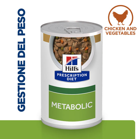 Hill's Prescription Diet Metabolic umido Cani Adulti pollo e verdure 354 gr